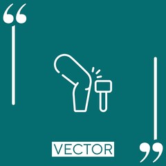 knee vector icon Linear icon. Editable stroke line