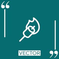 marshmallow vector icon Linear icon. Editable stroked line