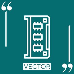 ram vector icon Linear icon. Editable stroke line