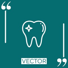 tooth vector icon Linear icon. Editable stroked line