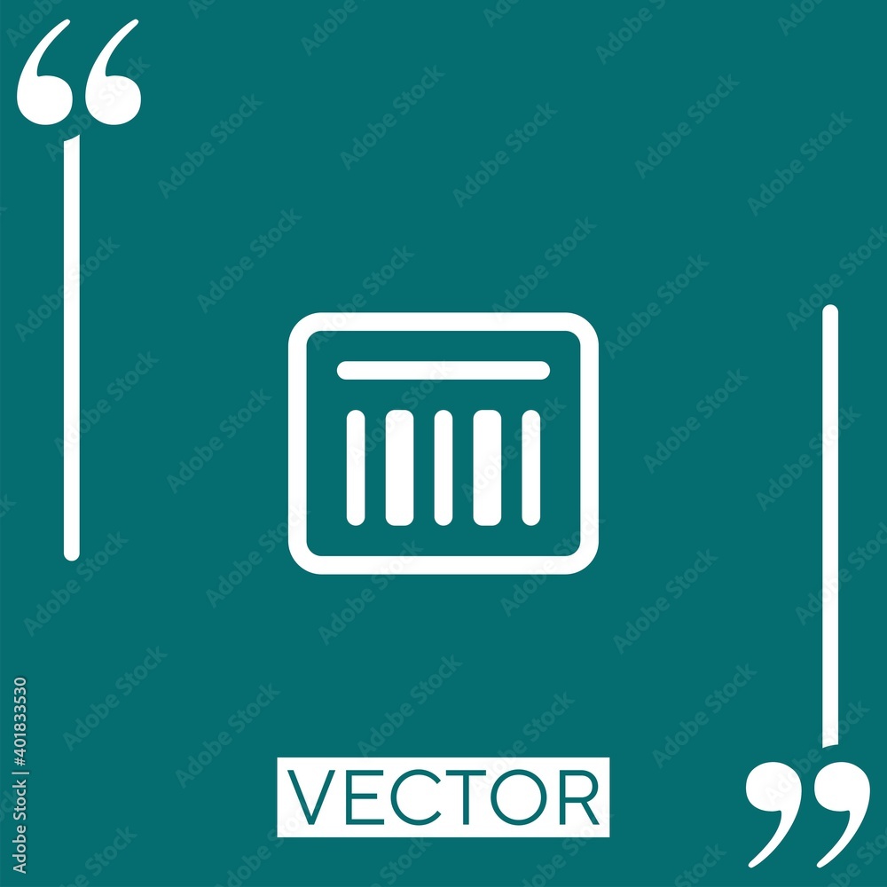 Poster bar code vector icon linear icon. editable stroked line