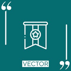 banner vector icon Linear icon. Editable stroked line