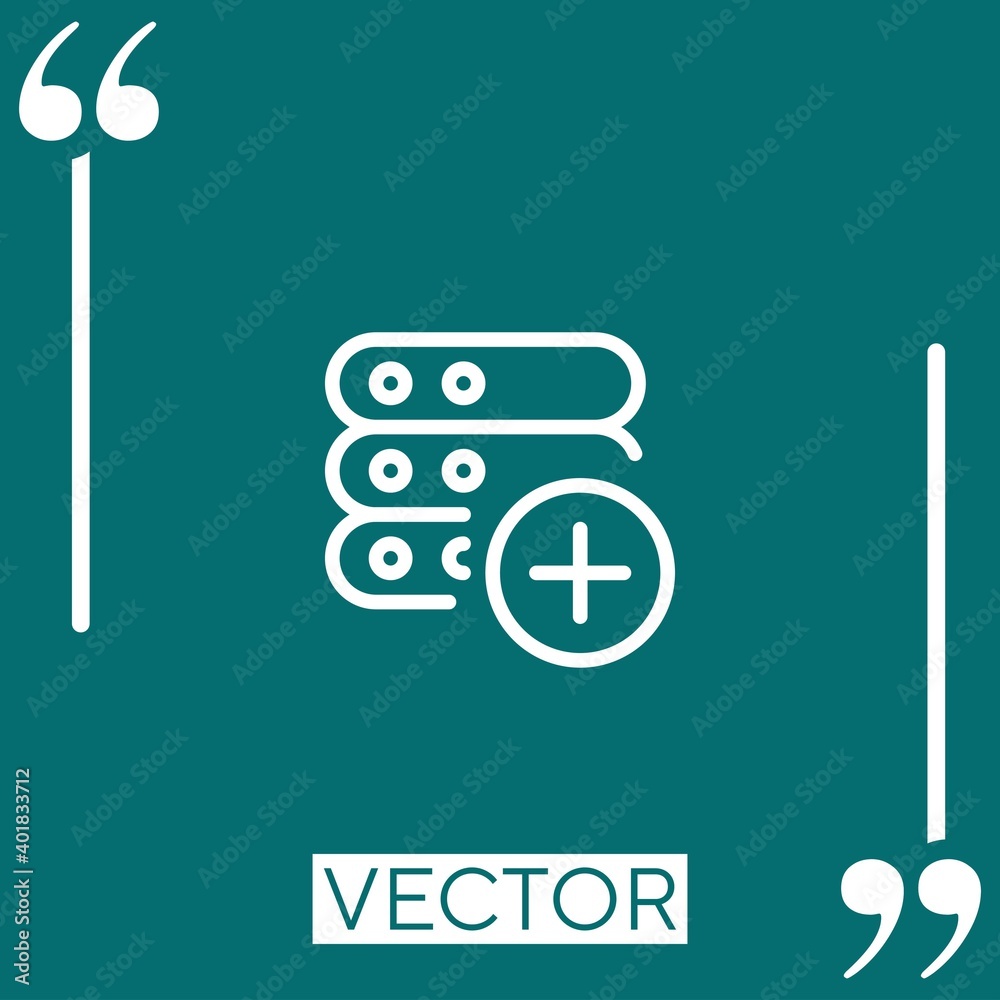 Poster add vector icon linear icon. editable stroke line