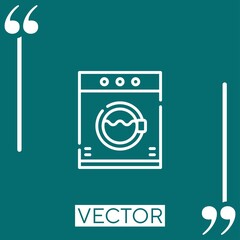 washing machine vector icon Linear icon. Editable stroke line