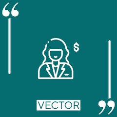 clerk vector icon Linear icon. Editable stroke line