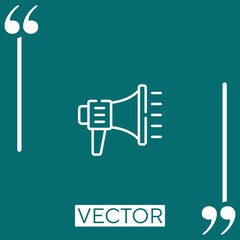 megaphone vector icon Linear icon. Editable stroke line