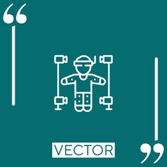 motion capture vector icon Linear icon. Editable stroke line