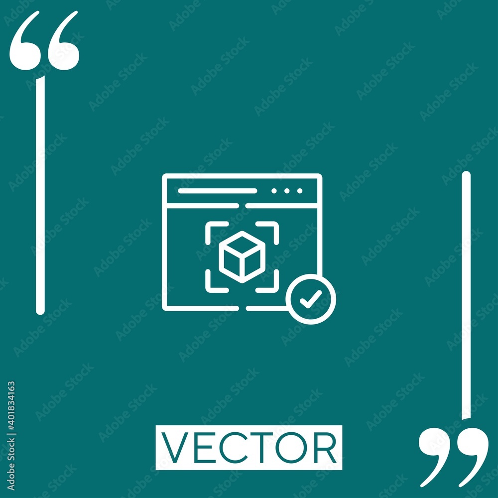 Poster rendering vector icon linear icon. editable stroke line