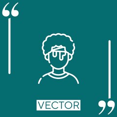 injured man vector icon Linear icon. Editable stroked line