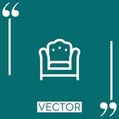 sofa vector icon Linear icon. Editable stroked line