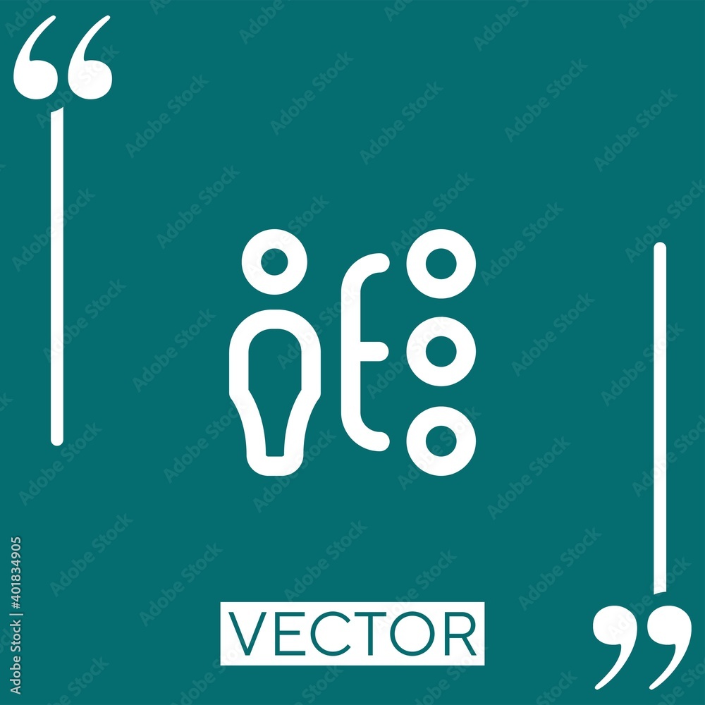 Poster branching vector icon linear icon. editable stroked line