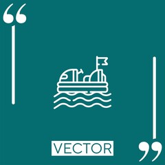 Naklejka premium bumper boats vector icon Linear icon. Editable stroked line