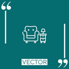 furniture vector icon Linear icon. Editable stroked line