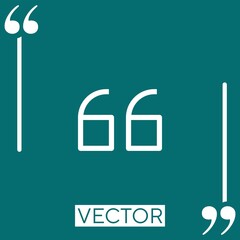 quote vector icon Linear icon. Editable stroke line