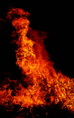 fire on black
