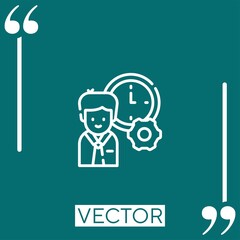 time management vector icon Linear icon. Editable stroked line