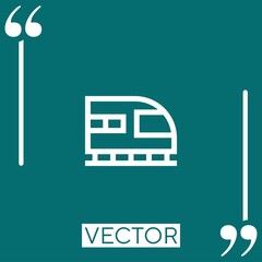 train vector icon Linear icon. Editable stroked line