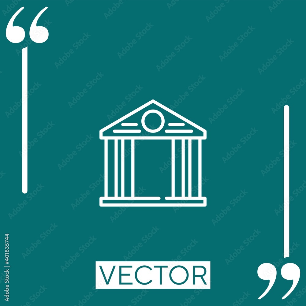 Poster building vector icon linear icon. editable stroked line