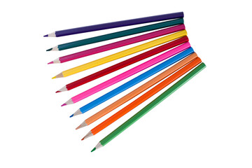 Colored pencils. The goods for the drawing.