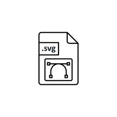 SVG file icon. Icon design for extension files, folders and documents. Vector