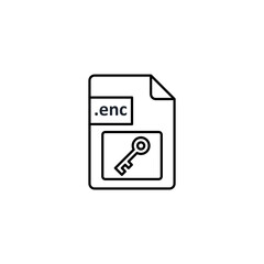 Encrypted file icon. Icon design for extension files, folders and documents. Vector