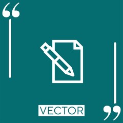 note vector icon Linear icon. Editable stroke line