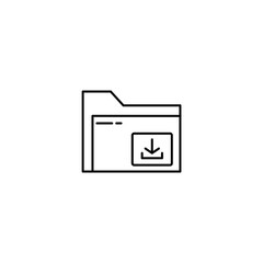 Download file folder icon. Icon design for extension files, folders and documents. Vector