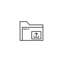 Upload file folder icon. Icon design for extension files, folders and documents. Vector