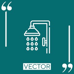 shower vector icon Linear icon. Editable stroke line