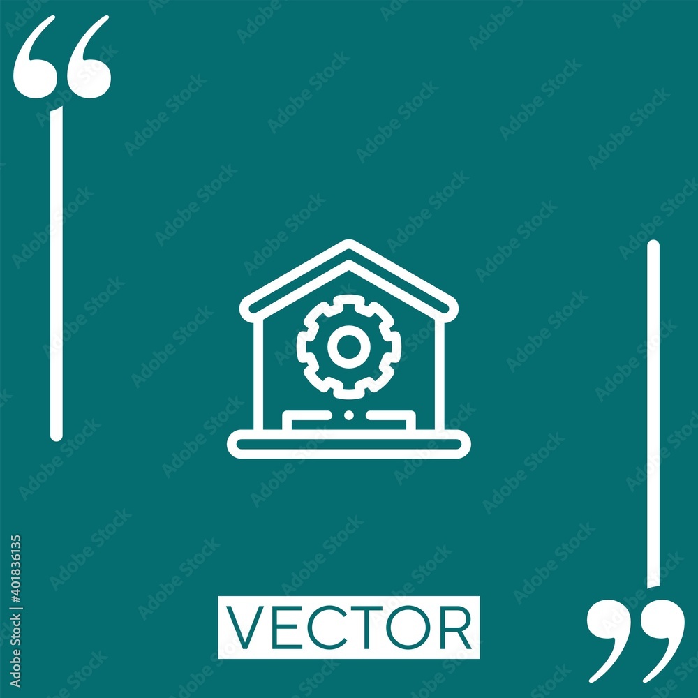 Poster development vector icon linear icon. editable stroked line