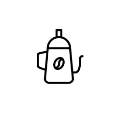 Coffee pot icon. Icon design for cafes and restaurants. Vector