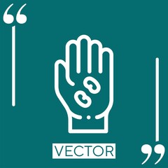 seeds vector icon Linear icon. Editable stroked line