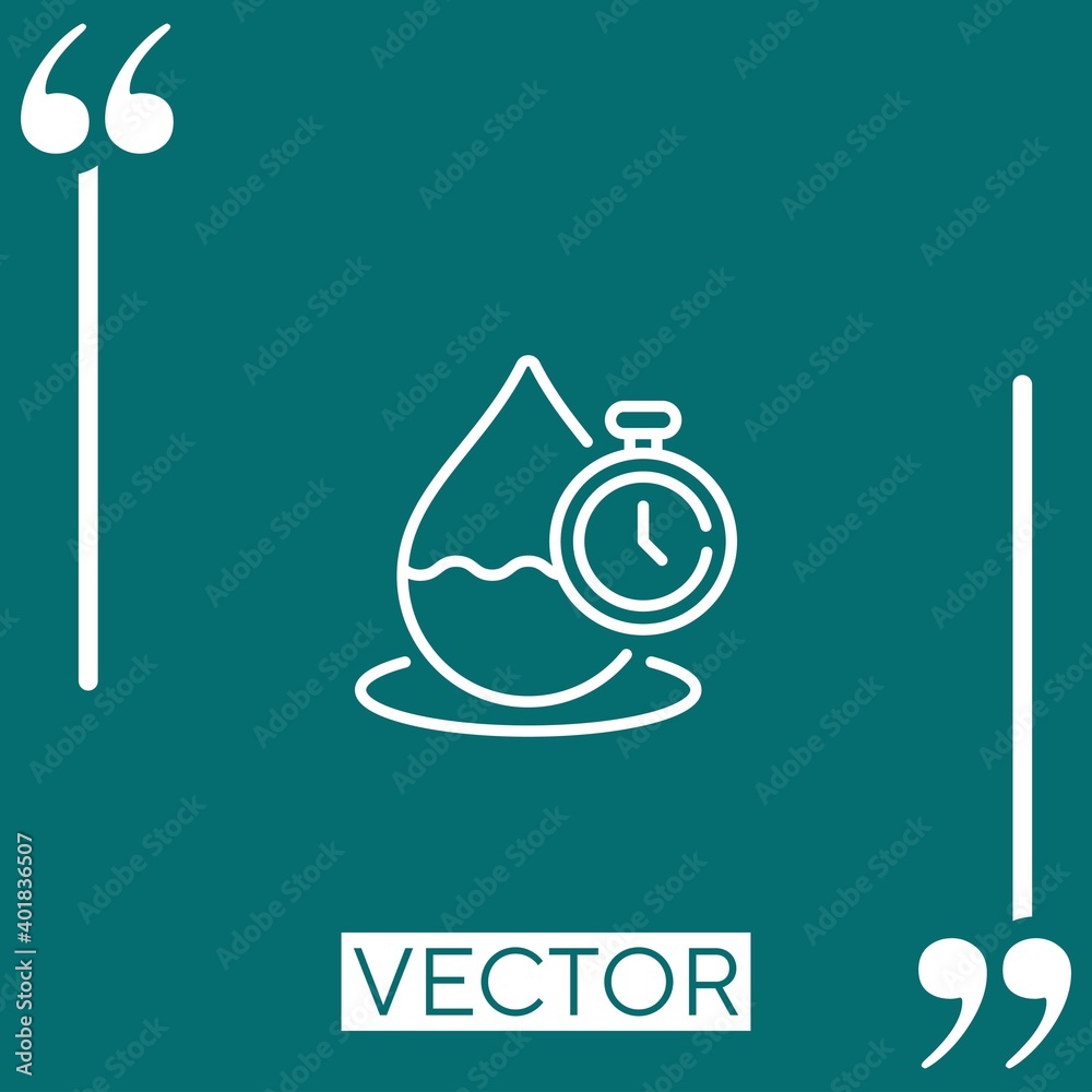 Poster timer vector icon linear icon. editable stroked line