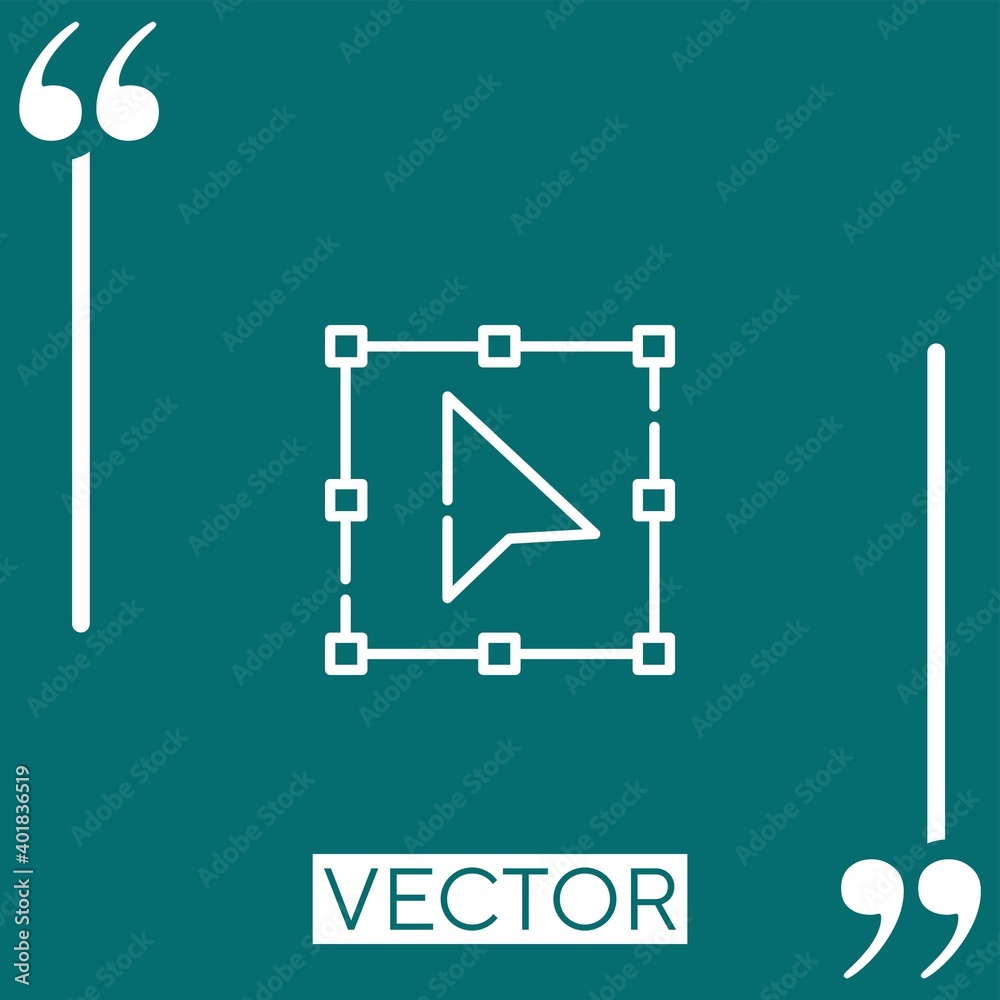 Poster transform vector icon linear icon. editable stroked line