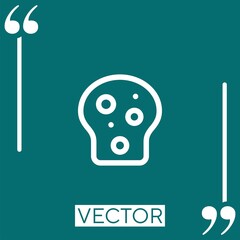 toast vector icon Linear icon. Editable stroked line