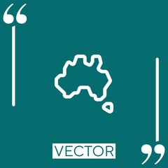 australia vector icon Linear icon. Editable stroked line