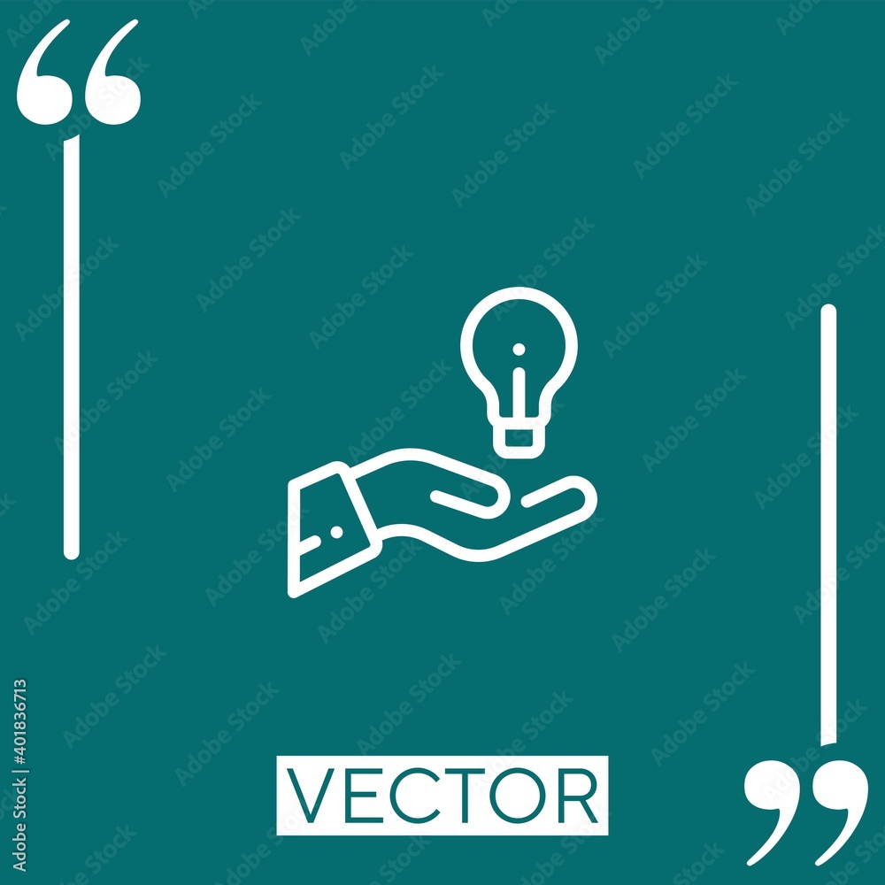 Poster idea vector icon linear icon. editable stroked line