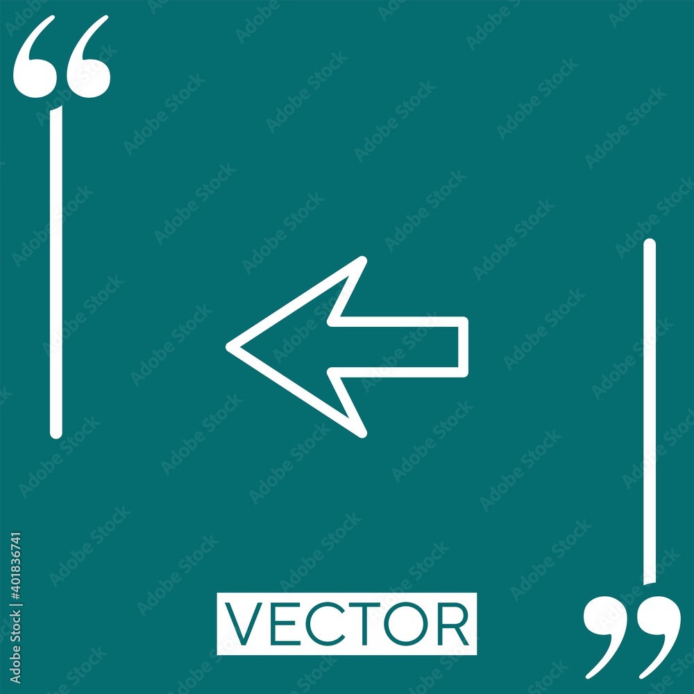 Poster left vector icon linear icon. editable stroked line