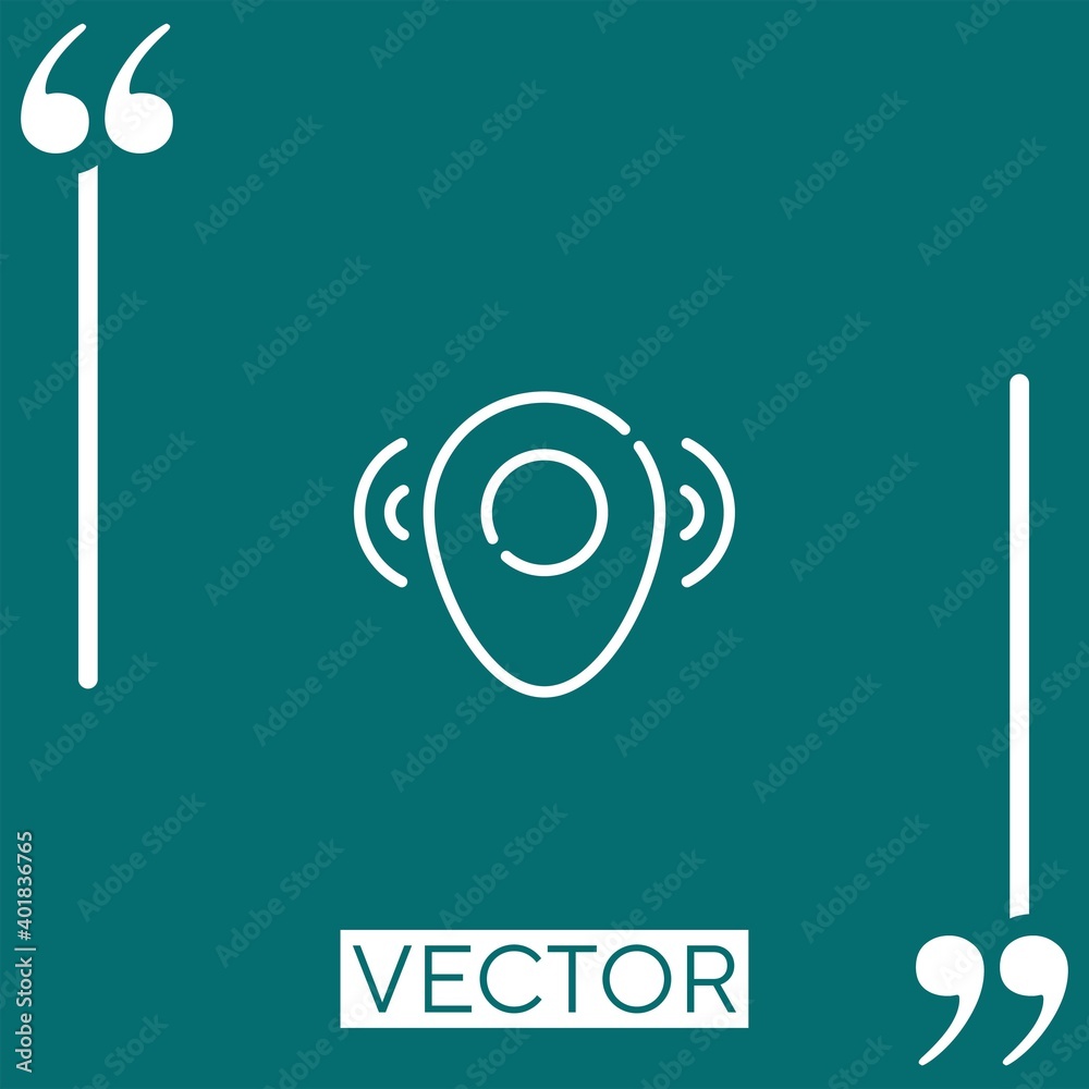 Poster navigation vector icon linear icon. editable stroked line