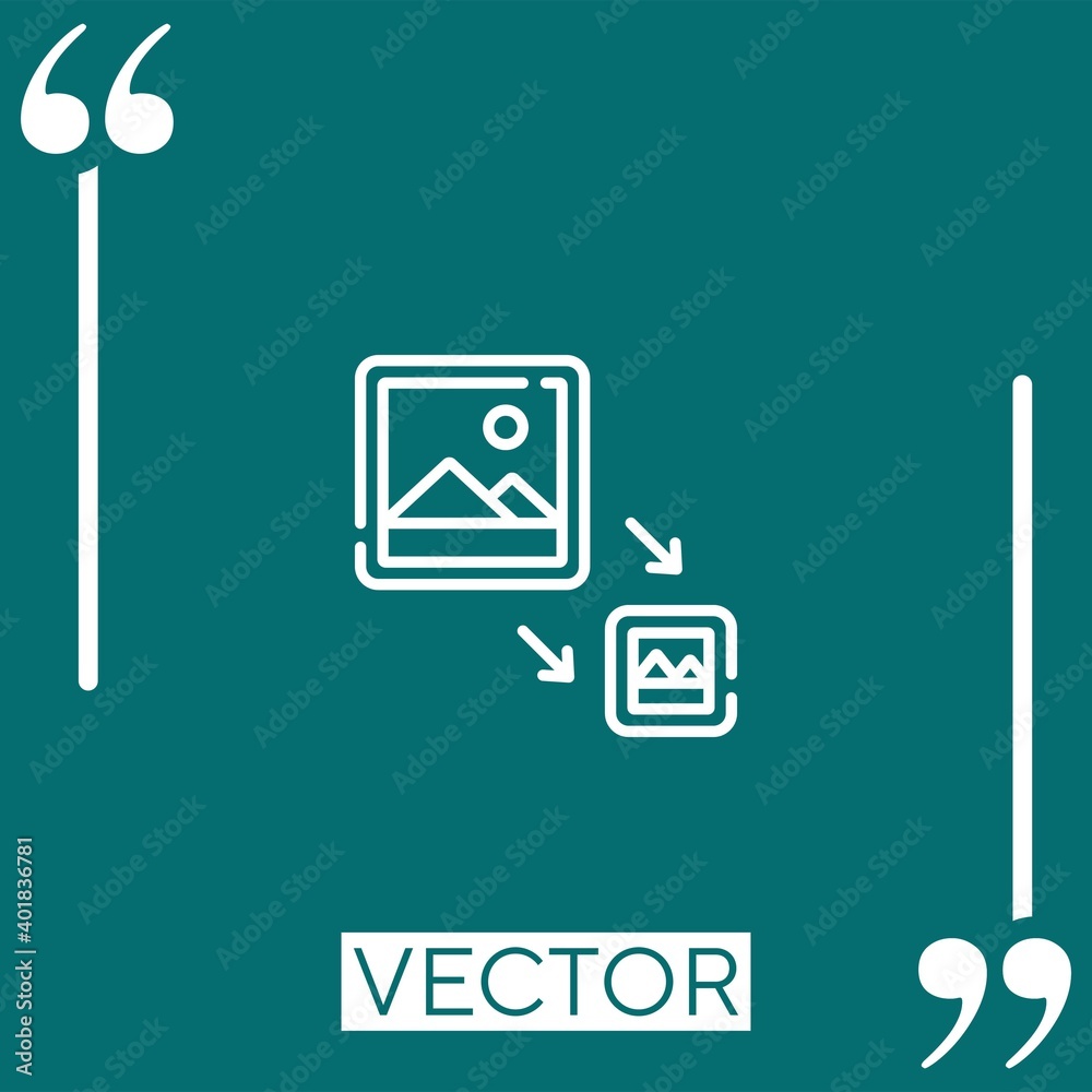 Poster optimization vector icon linear icon. editable stroked line