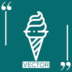 ice cream vector icon Linear icon. Editable stroked line