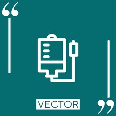 iv bag vector icon Linear icon. Editable stroked line