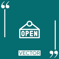 open vector icon Linear icon. Editable stroked line