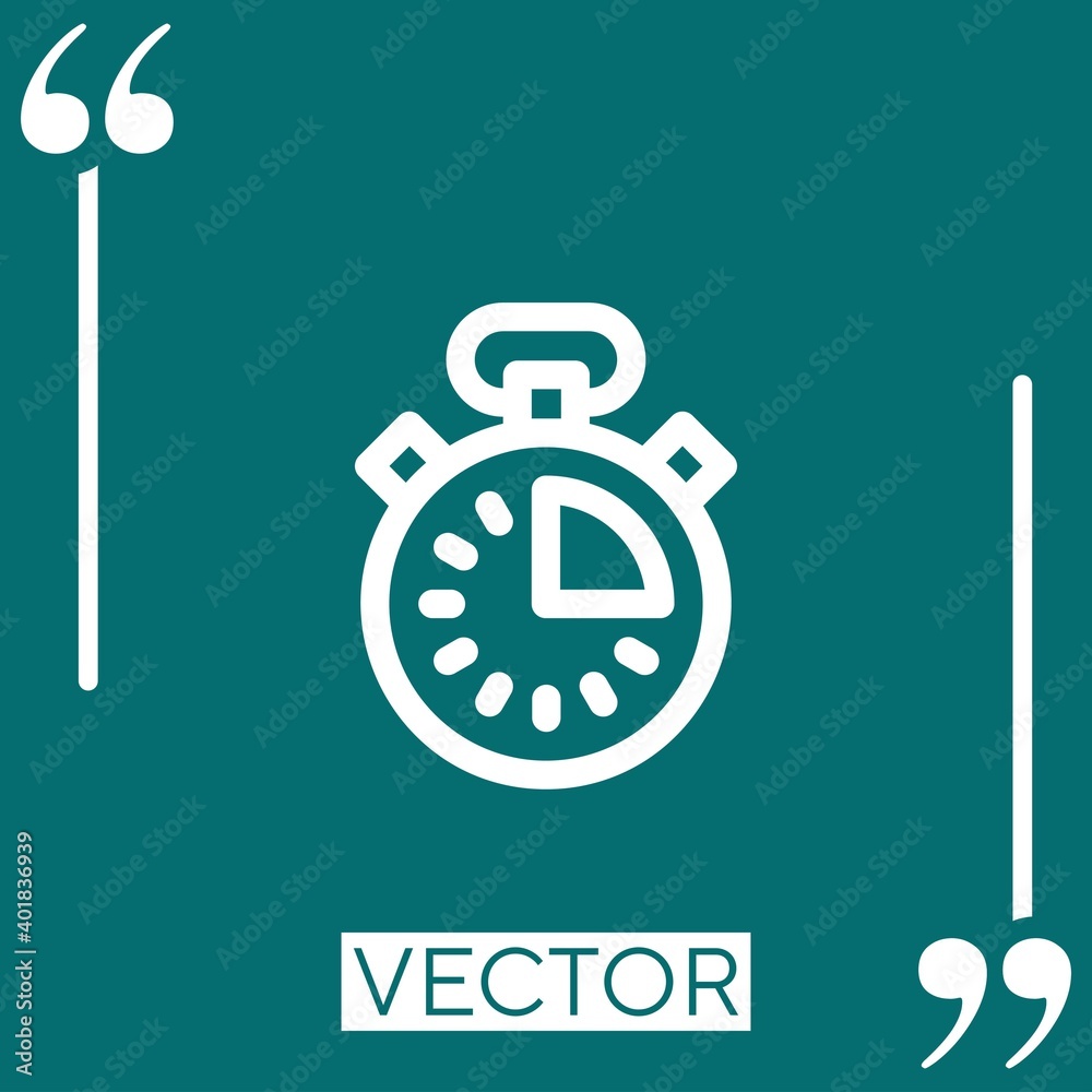 Poster chronometer vector icon linear icon. editable stroked line
