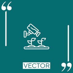 cctv vector icon Linear icon. Editable stroked line