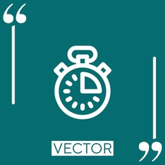 chronometer vector icon Linear icon. Editable stroked line