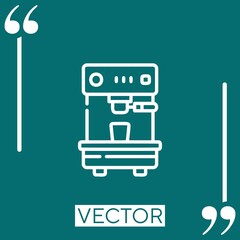 coffee maker vector icon Linear icon. Editable stroked line