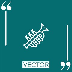 trumpet vector icon Linear icon. Editable stroked line