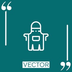 apron vector icon Linear icon. Editable stroked line
