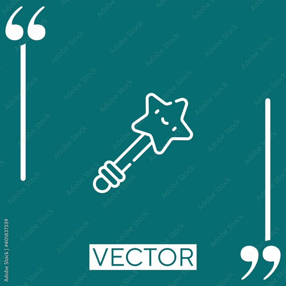 Fototapete magic wand vector icon linear icon. editable stroked line